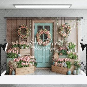 Aperturee Springtime Floral Colorful Archway Festival Backdrop, 3X2FT(1MX0.6M), 14 USD, easter backdrops, ENHD7J01-M