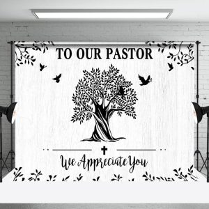 Aperturee Trees Bird To Our Pastor We Appreciate You Backdrop - Aperturee