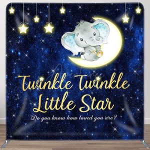 Aperturee Twinkle Litter Star Fabric Backdrop Cover for Baby Shower - Aperturee