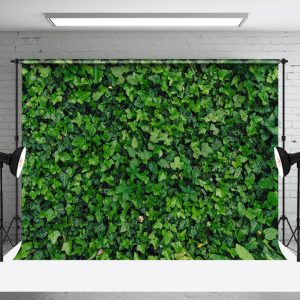 Aperturee Vibrant Dense Green Foliage Natural Plant Backdrop | Spring Photo Back Drop | Spring Backdrop For Pictures | Spring Themed Backdrop