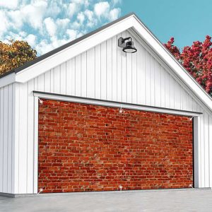Aperturee Vintage Red Brick Wall Texture Garage Door Banner