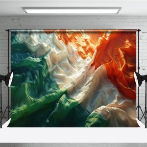 Aperturee Vintage Ruffled Irish Flag Abstract Photo Backdrop, 3X2FT(1MX0.6M), 14 USD, abstract textured backdrops, DCHD1K19-M