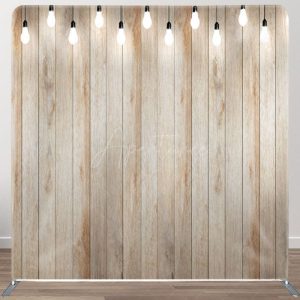 Aperturee White Wood Texture Wall Fabric Party Backdrop Cover - Aperturee