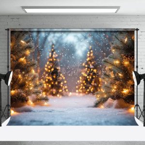 Bokeh Glitter Light Xmas Tree Christmas Backdrop - Aperturee