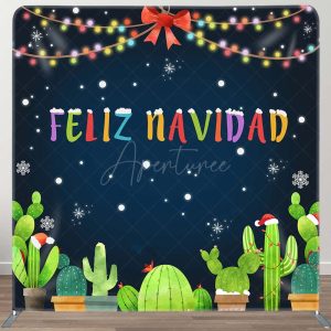 Colorful Light Snow Cactus Mexico Pillow Case Backdrop - Aperturee