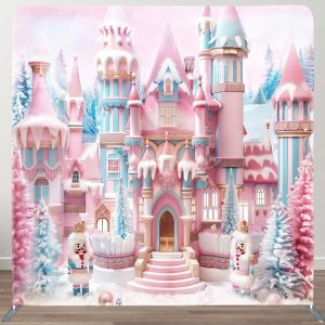 Colorful Snowy Castle Soldier Pillow Case Backdrop - Aperturee