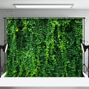 Dense Green Wall Climbing Vines Spring Photo Backdrop - Aperturee