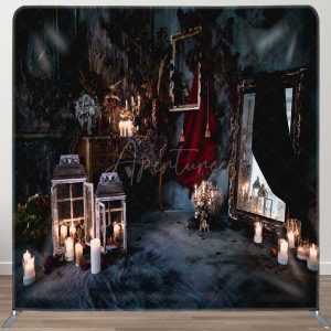 Dim Canvas Candlestick Mirror Tension Fabric Backdrop - Aperturee