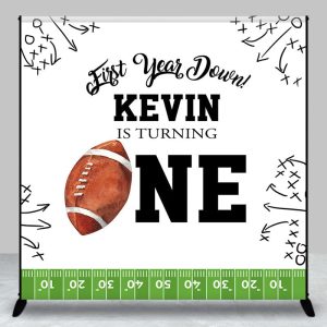 First Year Down Rugby Field Custom Name Backdrop - Aperturee