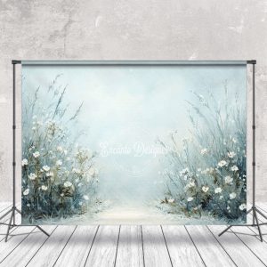 Foggy Early Morning Plant Floral Winter Backdrop - Aperturee