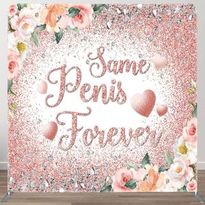 Forever Pink Floral Fabric Backdrop Cover for Wedding - Aperturee
