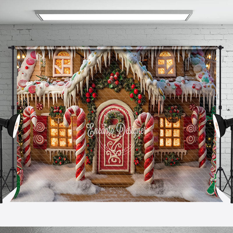 Gingerbread House Christmas Photography Backdrop - Aperturee