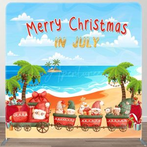 Holiday Island Beach Xmas In July Pillow Cover Backdrop - Aperturee