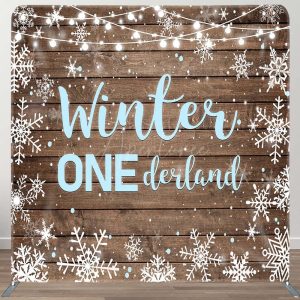 Onederland Snowflake Birthday Pillow Case Backdrop - Aperturee