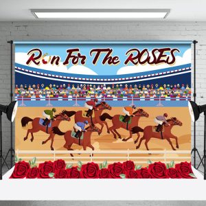 Racecourse Run For The Roses Kentucky Derby Backdrop - Aperturee