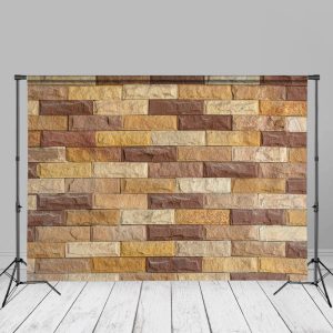 Regular Rough Sandstone Brick Wall Photo Backdrop - Aperturee