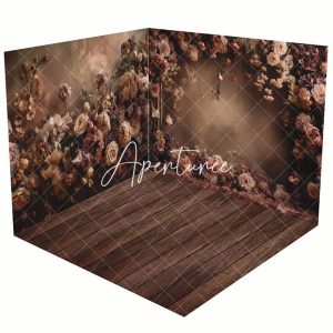 Retro Abstract Old Master Floral Room Set Backdrop - Aperturee