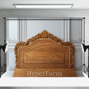 Retro White Wall Wood Grain Headboard Photo Backdrop - Aperturee