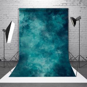 Serene Deep Blue Sky Puffy Floating Clouds Backdrop - Aperturee