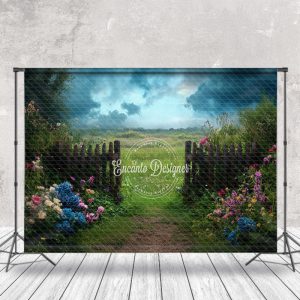 Spring Natural Garden Fence Floral Wedding Backdrop - Aperturee