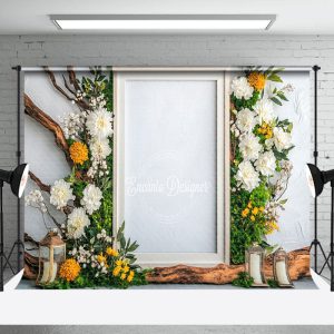 Spring Natural Greenery Floral Wedding Photo Backdrop - Aperturee