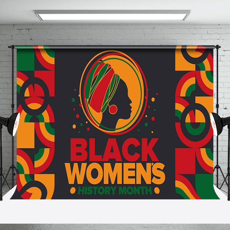 Tribal Pattern Black Womens History Month Backdrop - Aperturee