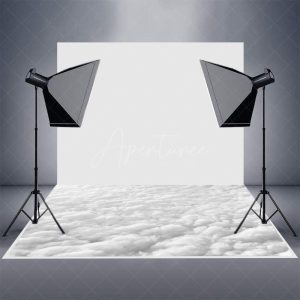 White Winter Snow Texture Scene Rubber Floor Mat - Aperturee