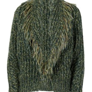 SKILLS & GENES FRINGED CARDIGAN