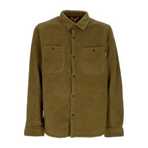 Shirt Padded Man Fleece Overshirt Dark Olive