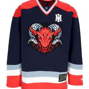 Type Hockey Man Goat Hockey Crewneck Midnight Blue