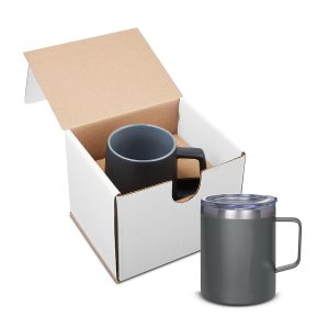 12oz Vacuum Insulated Coffee Mug With Handle In Mailer - Gray - One Size