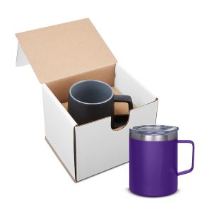 12oz Vacuum Insulated Coffee Mug With Handle In Mailer - Purple - One Size