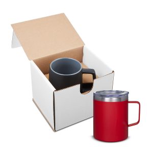 12oz Vacuum Insulated Coffee Mug With Handle In Mailer - Red - One Size