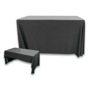 3 Sided Polyknit Table Cover - Charcoal Gray - 48 inch x 24 inch