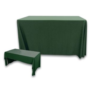 3 Sided Polyknit Table Cover - Forest - 48 inch x 24 inch