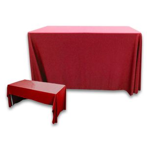 3 Sided Polyknit Table Cover - Fuchsia - 48 inch x 24 inch