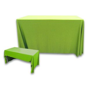 3 Sided Polyknit Table Cover - Lime Green - 48 inch x 24 inch