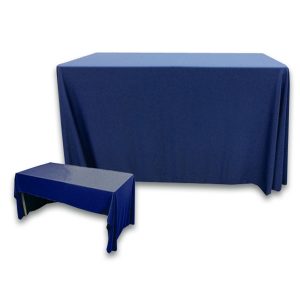 3 Sided Polyknit Table Cover - New Royal - 48 inch x 24 inch