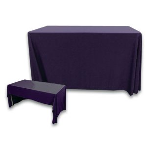 3 Sided Polyknit Table Cover - Purple - 48 inch x 24 inch