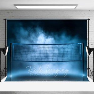 Aperturee Volleyball Net Court Sports Photography Backdrop, Silhouette Sports Studio Props