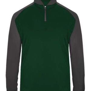 Badger 4006 Men's Ultimate SoftLock Sport Quarter-Zip - Forest/ Graphite - 4XL