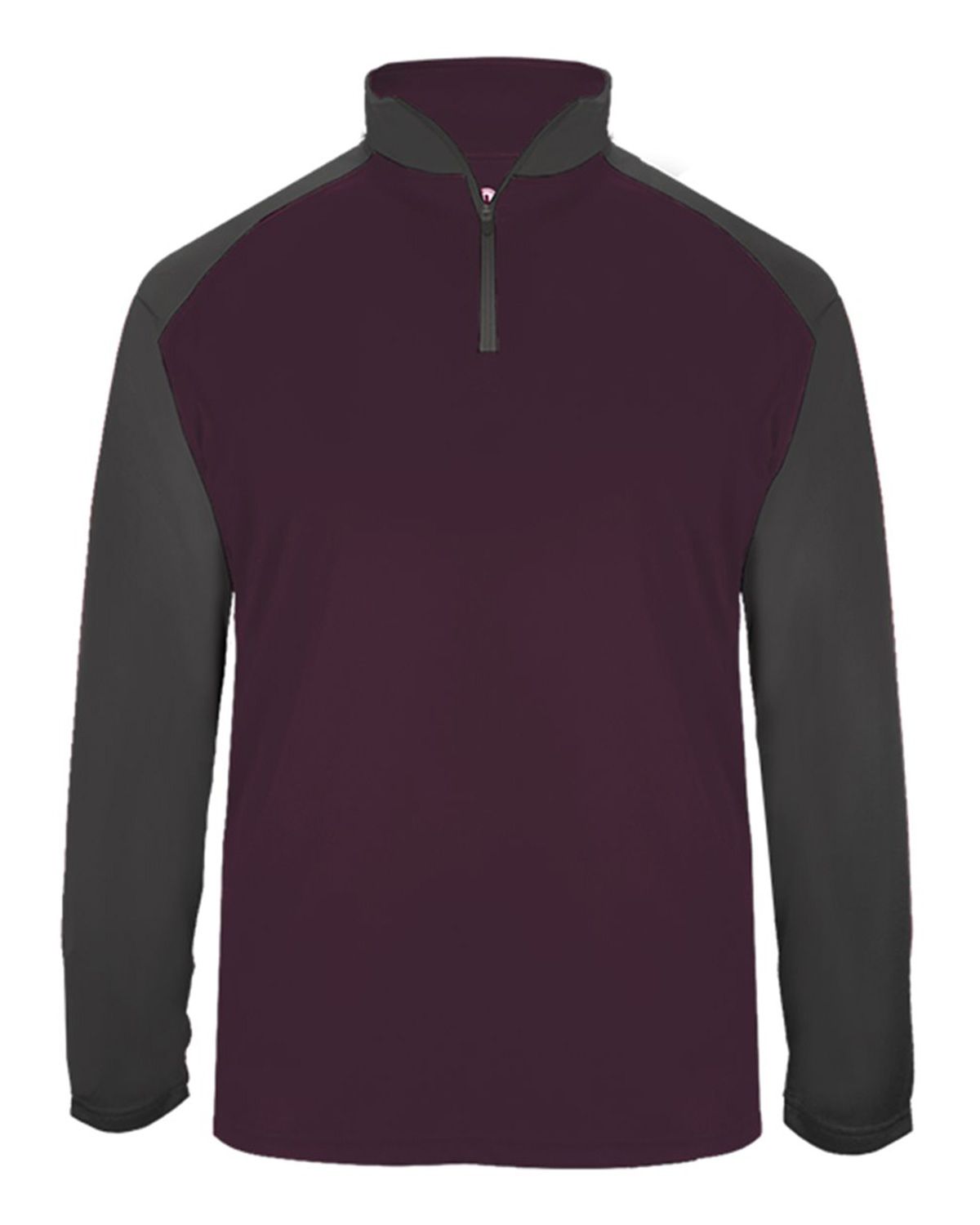 Badger 4006 Men's Ultimate SoftLock Sport Quarter-Zip - Maroon/ Graphite - L