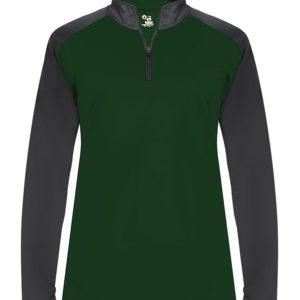 Badger 4008 Women's Ultimate SoftLock Sport Quarter-Zip - Forest/ Graphite - 2XL