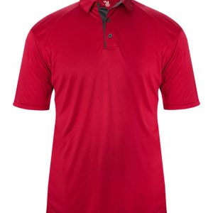 Badger 4040 Men's Ultimate SoftLock Polo - Red/ Graphite - XS