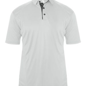 Badger 4040 Men's Ultimate SoftLock Polo - White/ Graphite - S
