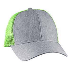 Big Accessories BA540 Sport Trucker Cap - Light Grey/Neon Green - One Size