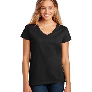 District DT8001 Women's Re-Tee V-Neck - Black - M