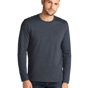 District DT8003 Men's Re-Tee Long Sleeve - Heathered Navy - 4XL