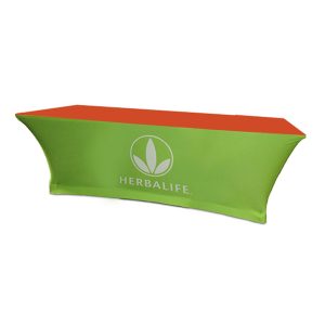 Fitted Stretch Polyknit Table Cover - Orange - 48 inch x 24 inch