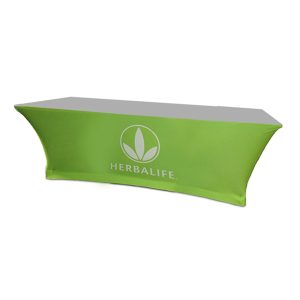 Fitted Stretch Polyknit Table Cover - Silver - 48 inch x 24 inch